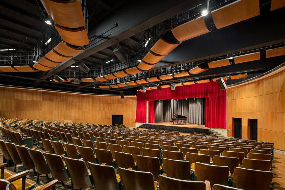 Herbert Hoover Middle School Auditorium by John Sergio Fisher &amp; Associates.